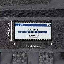 LIFE.EXE Parche táctico de tela con gancho y bucle para ropa y mochila