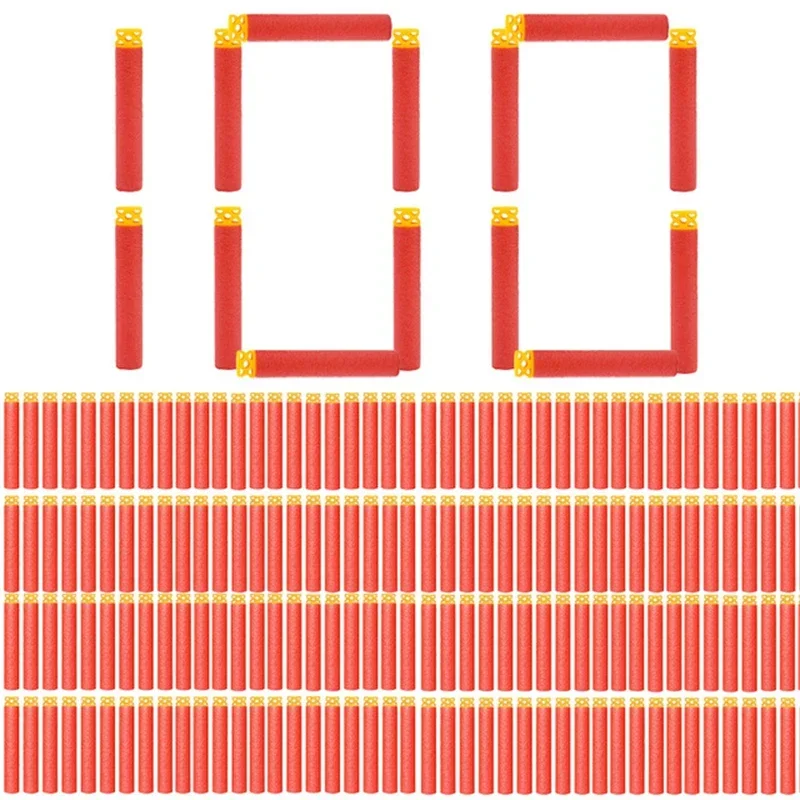 SOT100Pcs Hollow Eva Soft Refill balas dardos de espuma 7,2 cm * 1,3 cm para pistola de juguete, serie Elite accesorios de pistola de juguete para niños