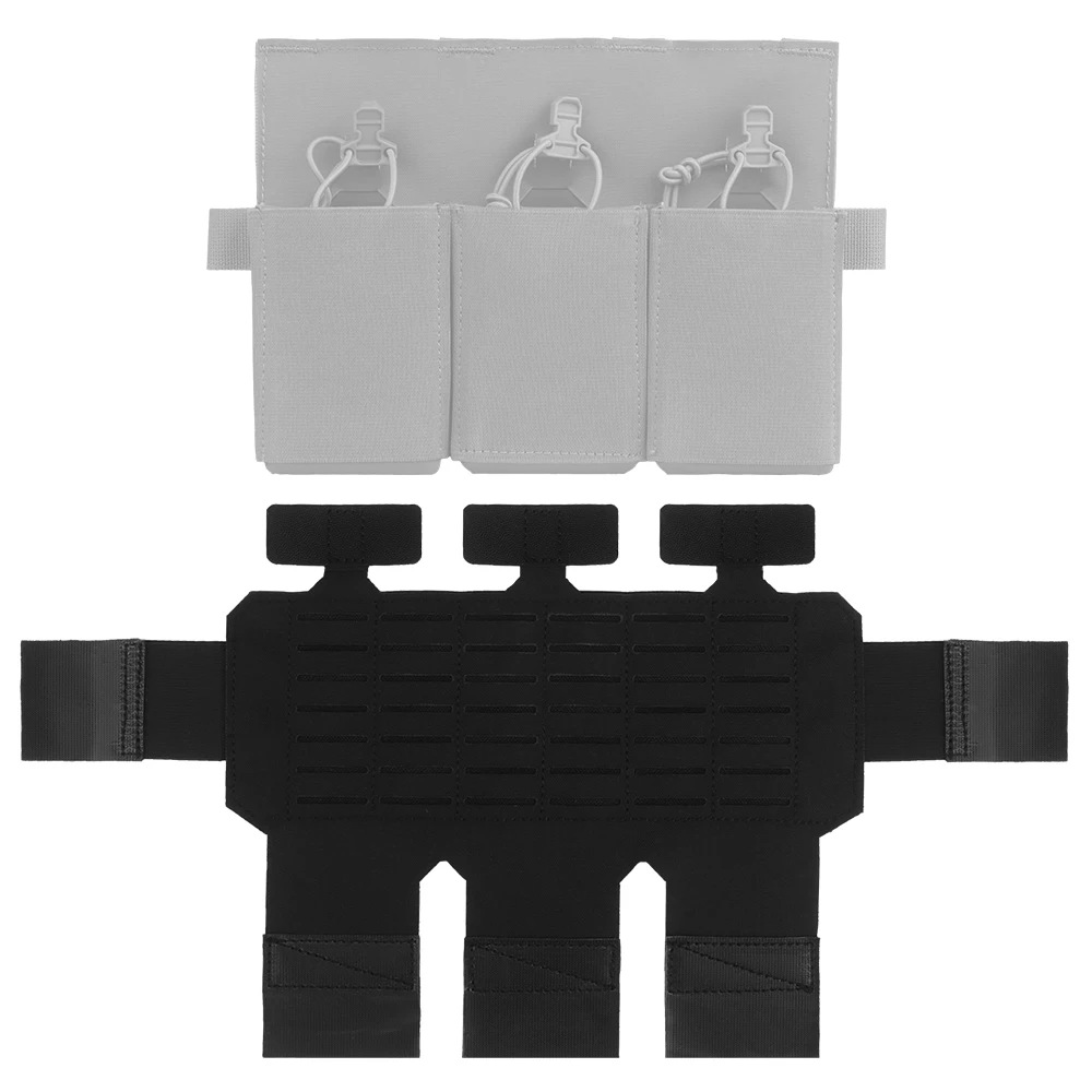 Bolsa multiusos para revistas de triple rifle, corte láser, instalación MOLLE, expansión, panel frontal - imagen 5