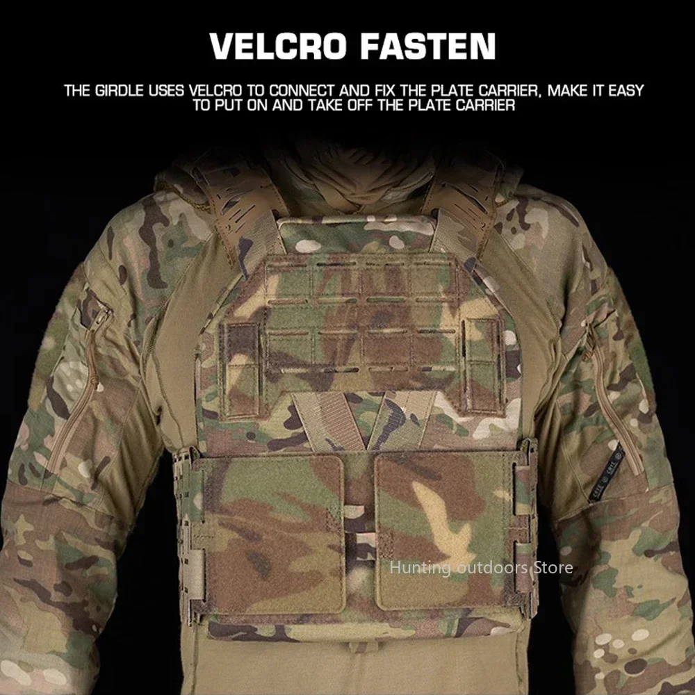 Adaptador de faja de chaleco táctico KZ, cinturón MOLLE estilo Agilit K19, faja portadora de placa, equipo de caza Airsoft resistente sin deformación - imagen 5