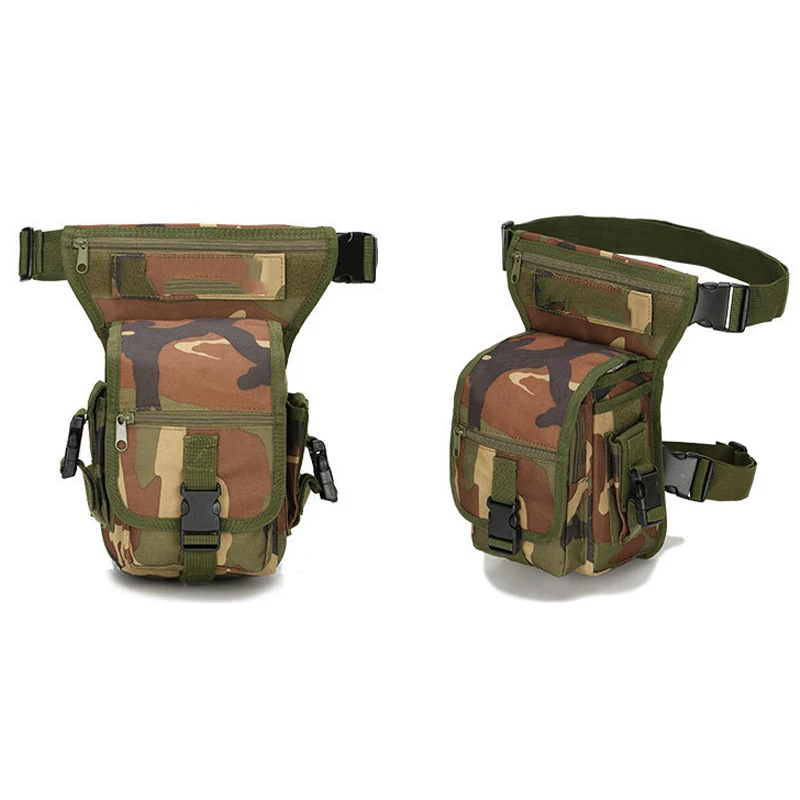 Bolsa de pierna táctica multifuncional, paquete de cintura, Camuflaje, lona impermeable, deportes, portátil, teléfono móvil, Cs, impermeable - imagen 4