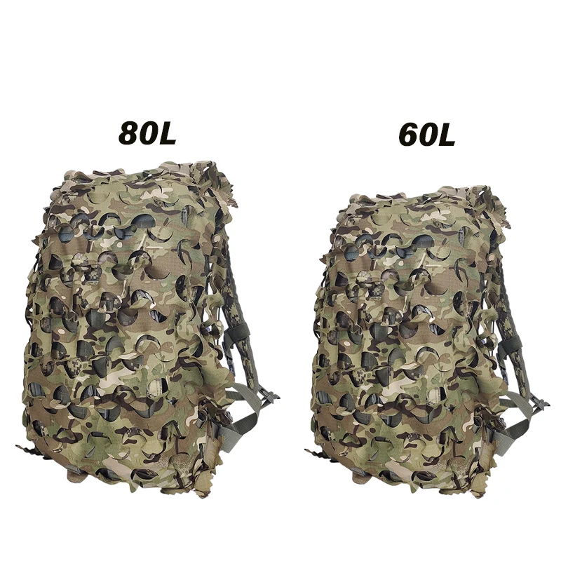Mochila de red de camuflaje 3D, Kit de cubierta de casco, malla de camuflaje cortada con láser para mochila de caza, casco táctico Airsoft, accesorios de caza - imagen 2