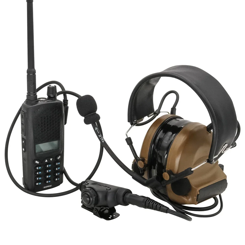 TCIHEADSET U94 V2 PTT auriculares tácticos Airsoft adaptador de disparo enchufe para Ken /Motorola 2 vías/Motorola/ICOM/media/teléfono - imagen 3