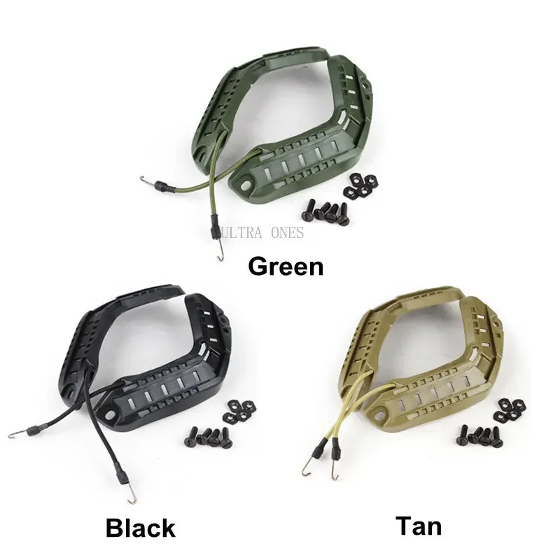 Juego de rieles laterales para casco táctico rápido, riel guía de tiro de Paintball, soporte para cascos de arco para accesorios para casco MICH Fast MH BJ PJ - imagen 2