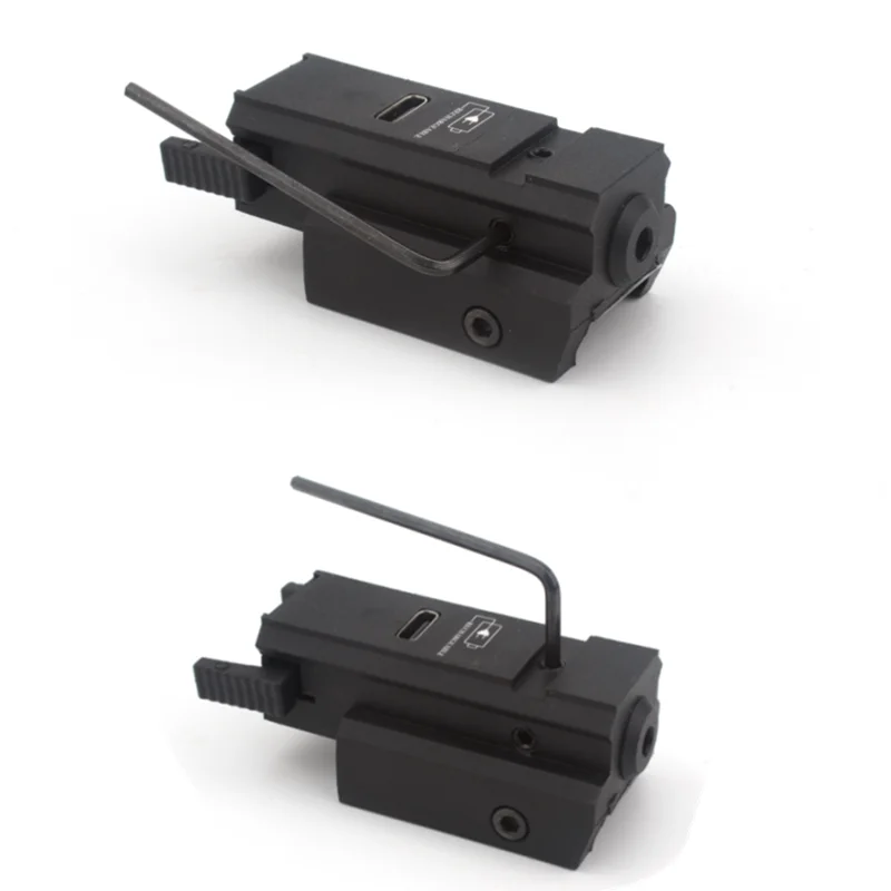 Mira láser táctica Glock mini roja y verde recargable USB - imagen 5