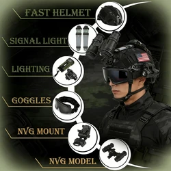 Casco Airsoft NVG - kit táctico multifunción con gafas Paintball