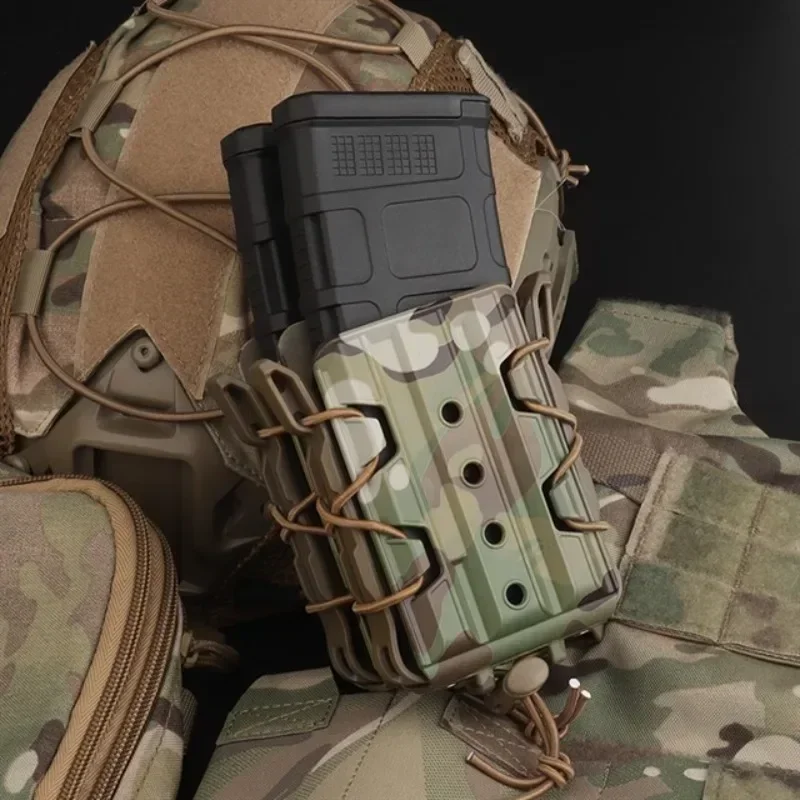 ERQYGRA bolsa doble táctica 5,56mm revista caza cintura funda CS juego de guerra sistema Molle accesorios de Paintball - imagen 4