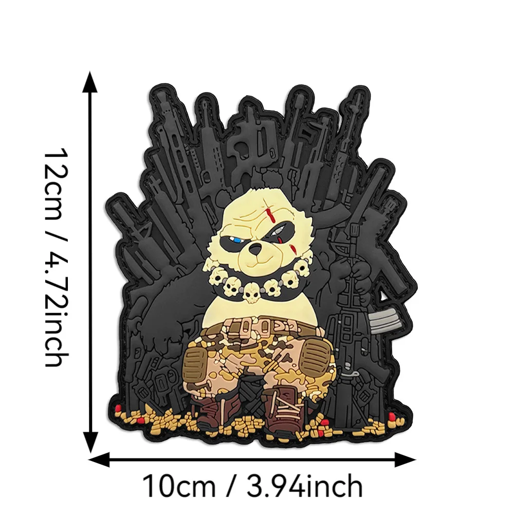 Parche de Panda táctico para ametralladora, parches de gancho y bucle militares tácticos de moral de PVC para ropa, pegatina para mochila, apliques personalizados - imagen 3