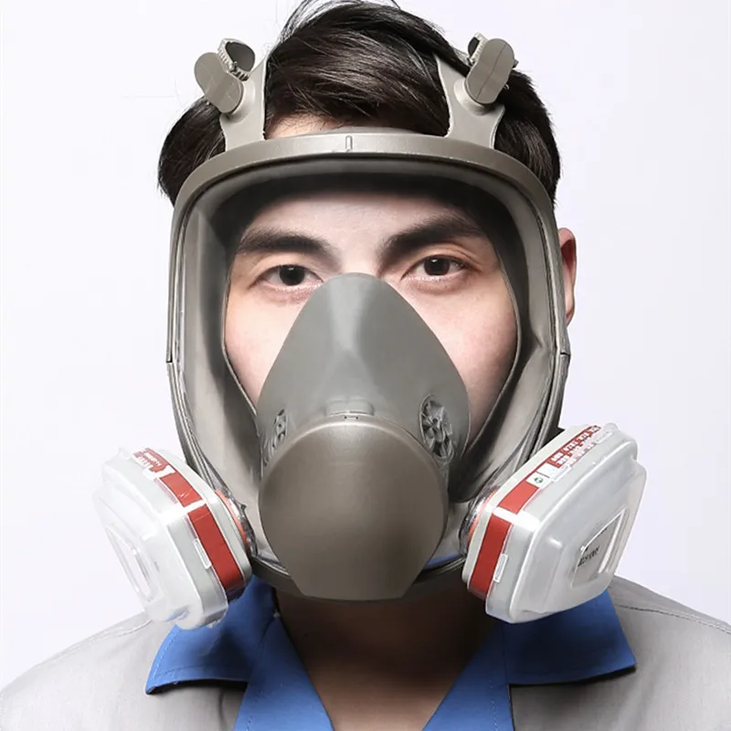 27 unids/lote 6800 máscara de Gas para pintura en aerosol formaldehído máscara de polvo protección de seguridad respirador químico protección facial completa - imagen 2
