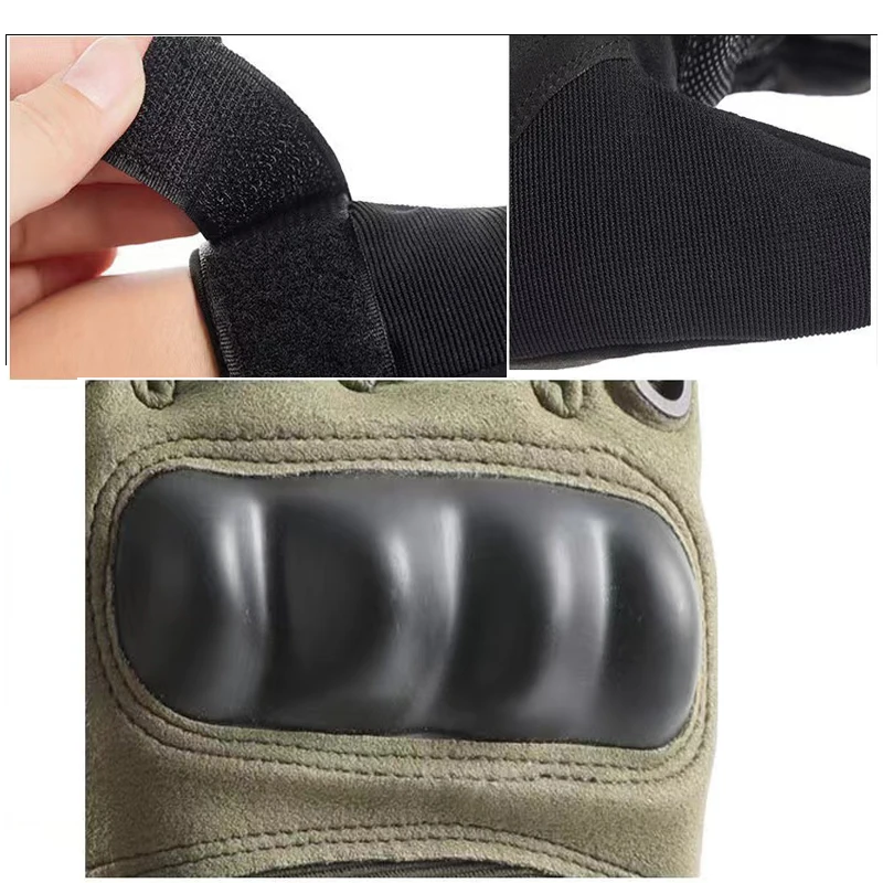 Guantes para fanáticos de los dedos completos de motocicleta para deportes al aire libre, guantes tácticos para exteriores, guantes de ciclismo, guantes de entrenamiento deportivo antideslizantes para Fitness - imagen 4