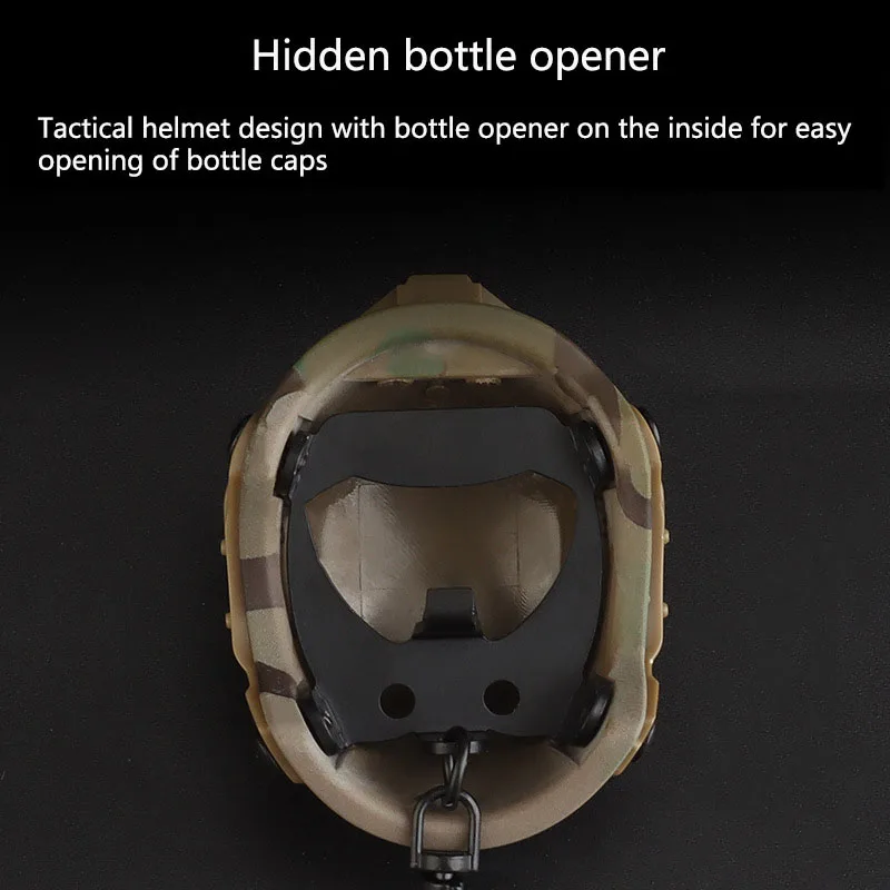 Llavero abridor de botellas para casco MK, abrebotellas oculto, pequeñas decoraciones, recogido por entusiastas militares - imagen 4