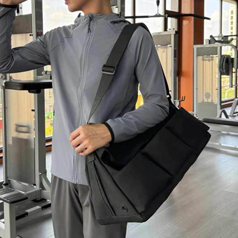 Bolsa de lona deportiva con borde enrollado, bolsas de Yoga para gimnasio, Fitness, Camping al aire libre, senderismo, bolso con zapatos, mochila escolar de viaje grande - imagen 3