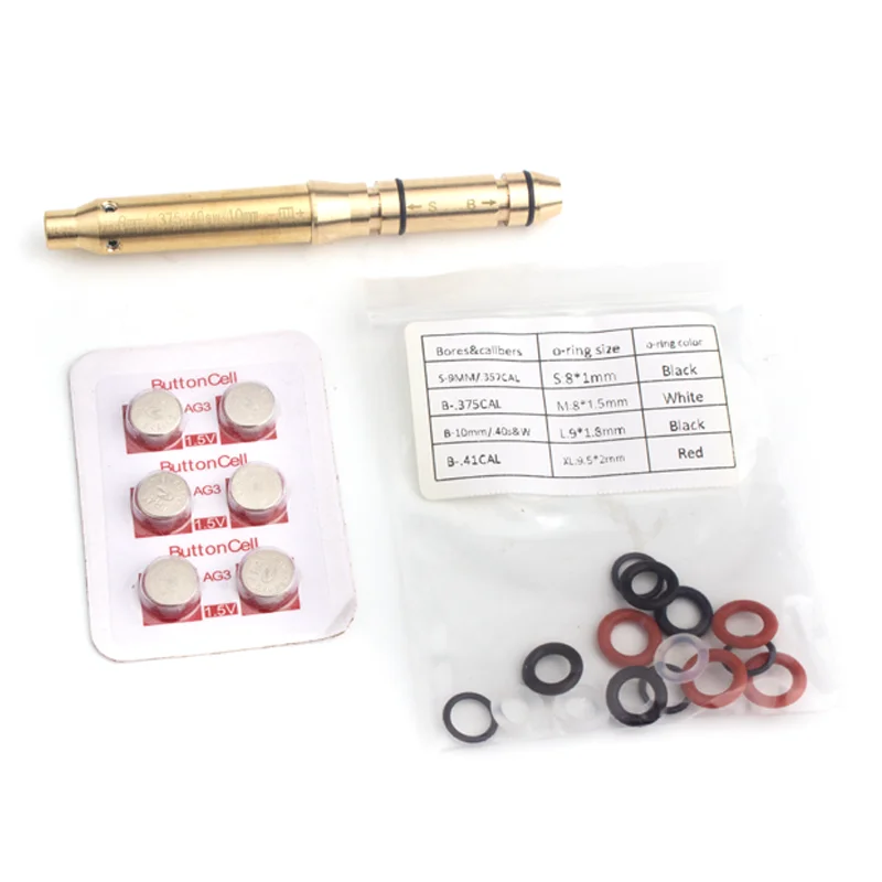 .22lr Boresighter.22LR 38SPL Lazer colimador Cal 177 17 223 9mm Rifle láser escopo con 6 baterías láser verde Boresight - imagen 3