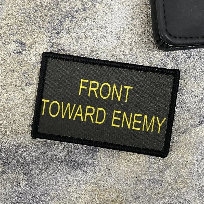 Front Toward Enemy Claymore tácticas moral militar emblema brazalete gancho y bucle moral parche impreso de ropa mochila pegatina - imagen 5