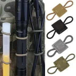 10 Uds MOLLE correas elásticas de nailon cinta hebilla al aire libre senderismo caza mochila chaleco PTT antena palo tubo vinculante retenedor