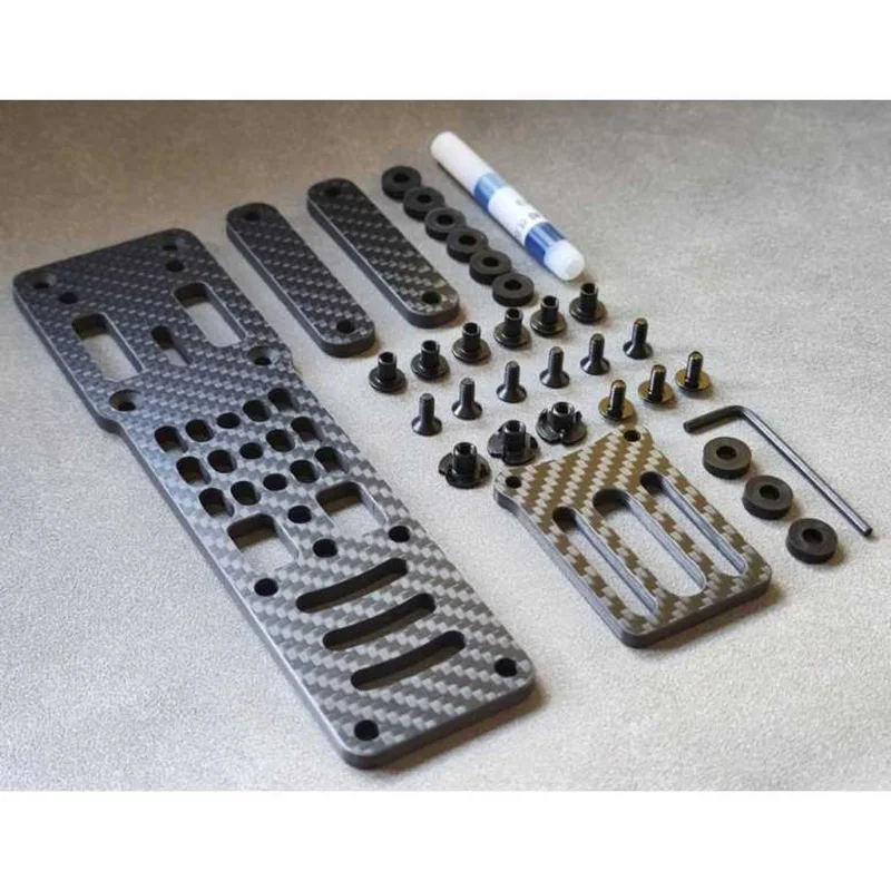 Placa de extensión de montaje de pierna de fibra de carbono táctica con plataforma de pierna abatible de funda Modular