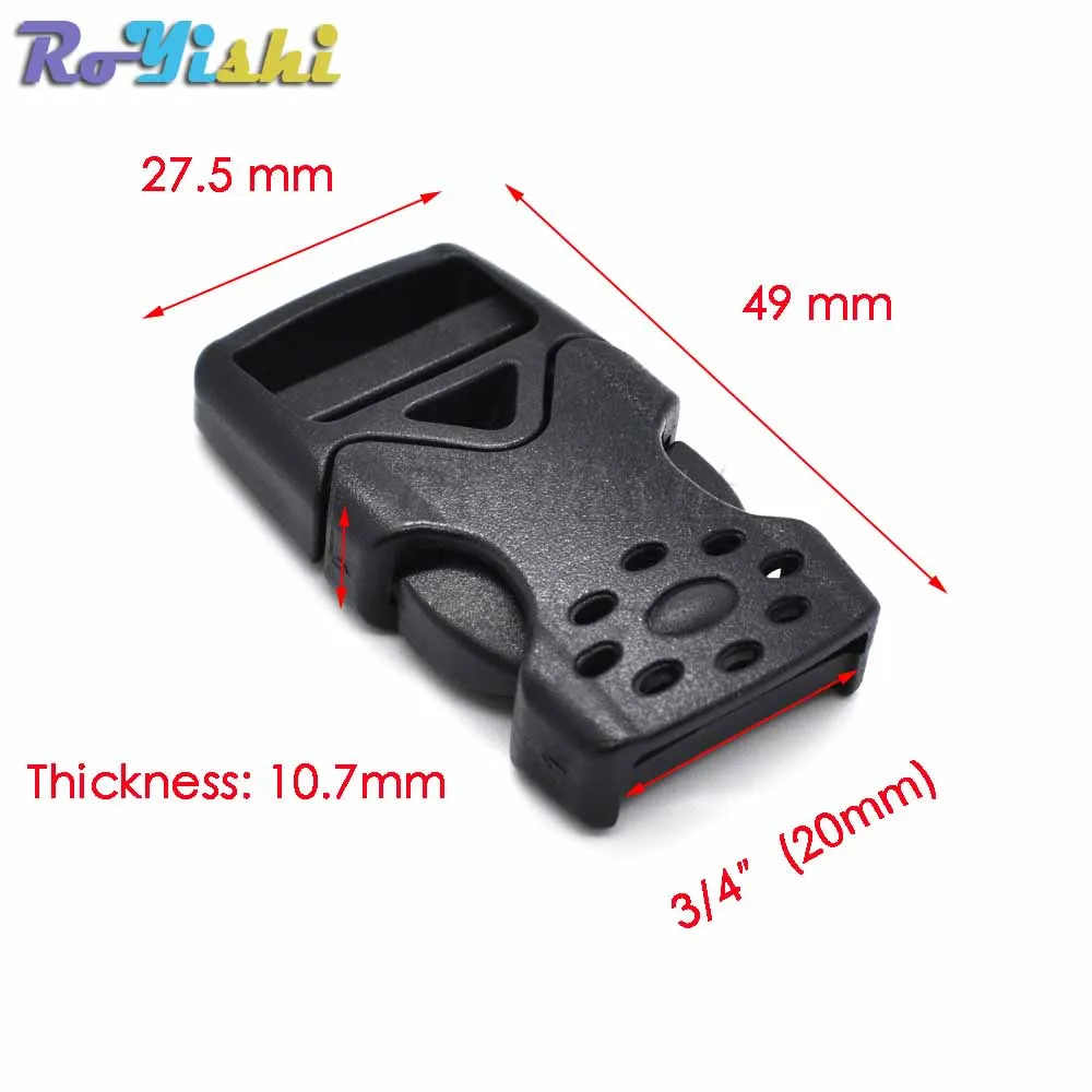 Hebilla de gancho interior de plástico para mochila táctica, correas de bolsa de viaje, 20mm, 25mm, 32mm, 38mm, 50mm, 2 unids/lote por paquete - imagen 3