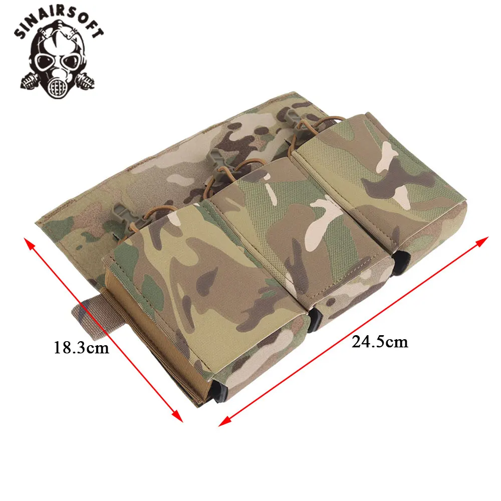 Bolsa táctica para revistas Triple 5,56 7,62, bolsa para Rifle de pistola con soporte de nailon, chaleco de caza del ejército, accesorio de aparejo de pecho - imagen 3