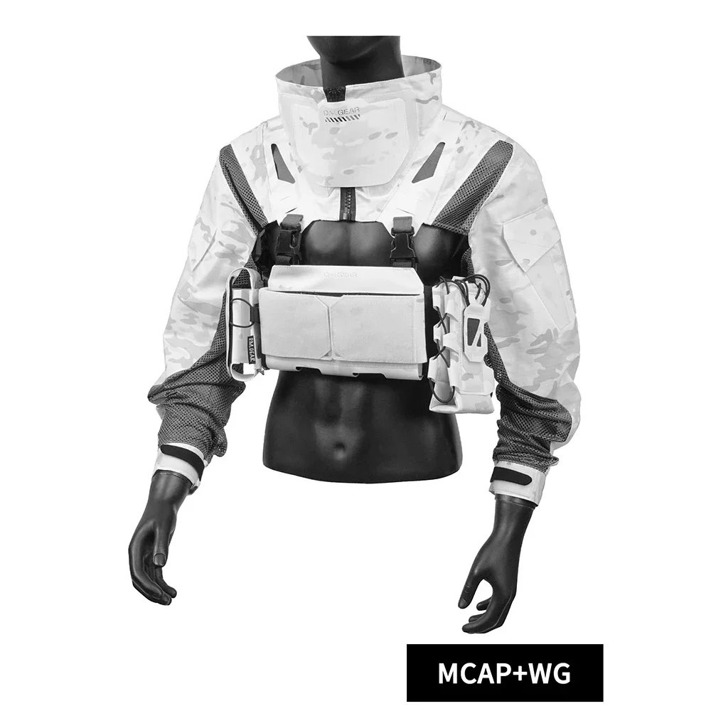 Ropa de camuflaje táctico, chaqueta de uniforme de combate táctico cómoda y transpirable, trajes con bolsa Triple Mag, bolsa para linterna - imagen 5