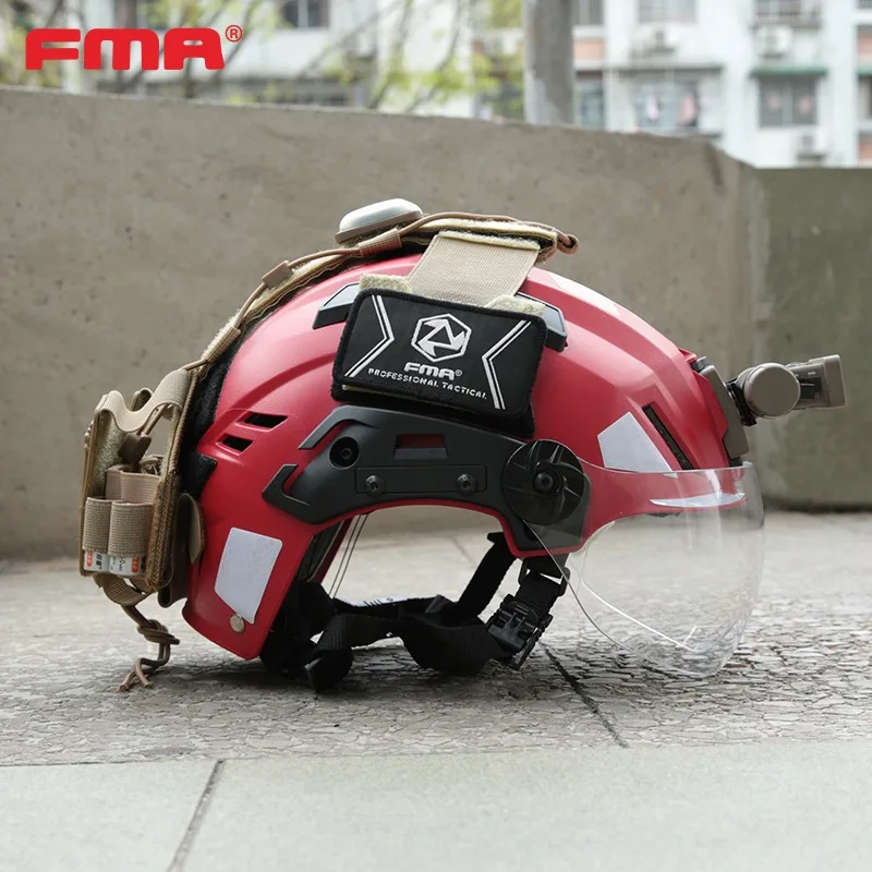 Casco de rescate táctico FMA airsoft, casco de emergencia de seguridad ajustable ligero contra incendios, cojín interior de espuma ABS + EPS ignífugo - imagen 5
