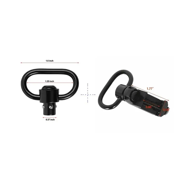 Soporte QD para riel de eslinga - giro 360 grados, base 20mm para caza - imagen 4