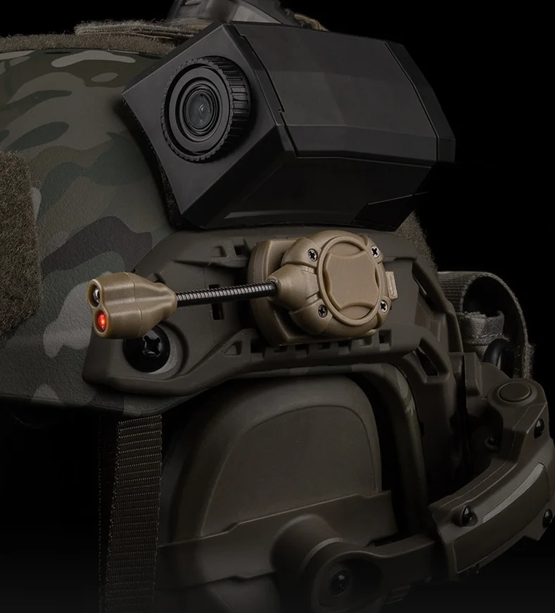 Luz táctica para casco Airsoft MPLS, 4 modos, rojo/verde/azul/IR, linterna LED de punto rojo, Tec Mpls, 3 luces LED para casco - imagen 5