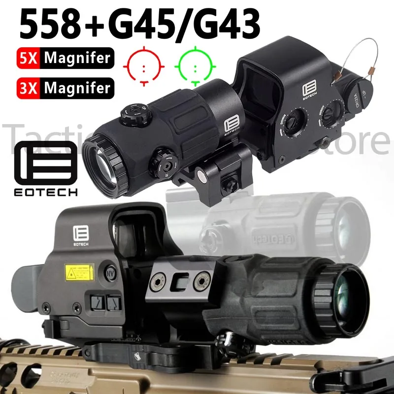 Mira holográfica EOTECH con magnificador 5X plegable – Airsoft - imagen 3