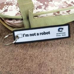 Parche táctico moral No soy un Robot para mochila o llavero