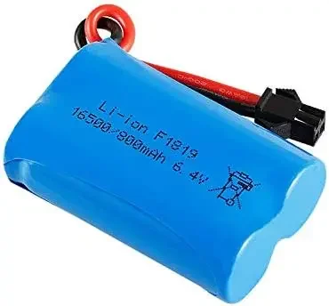 Batería de litio recargable para coche de control remoto, enchufe de SM-2P de 6,4 v, 800mAh, 20C, 16500, para Wltoys 18628, 18629, 18428, 18429, 1/18 - imagen 4