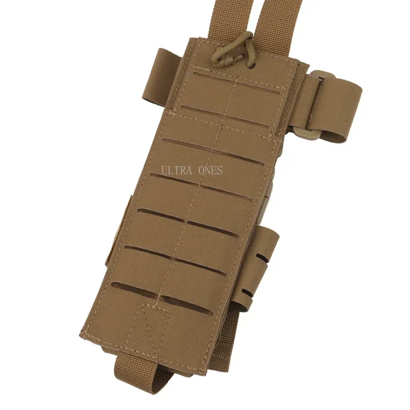 Bolsa táctica Universal para Radio, bolsa de agua Molle, bolsillo para Walkie Talkie, hebilla de liberación rápida, cordón de choque elástico, bolsas para interfono - imagen 4