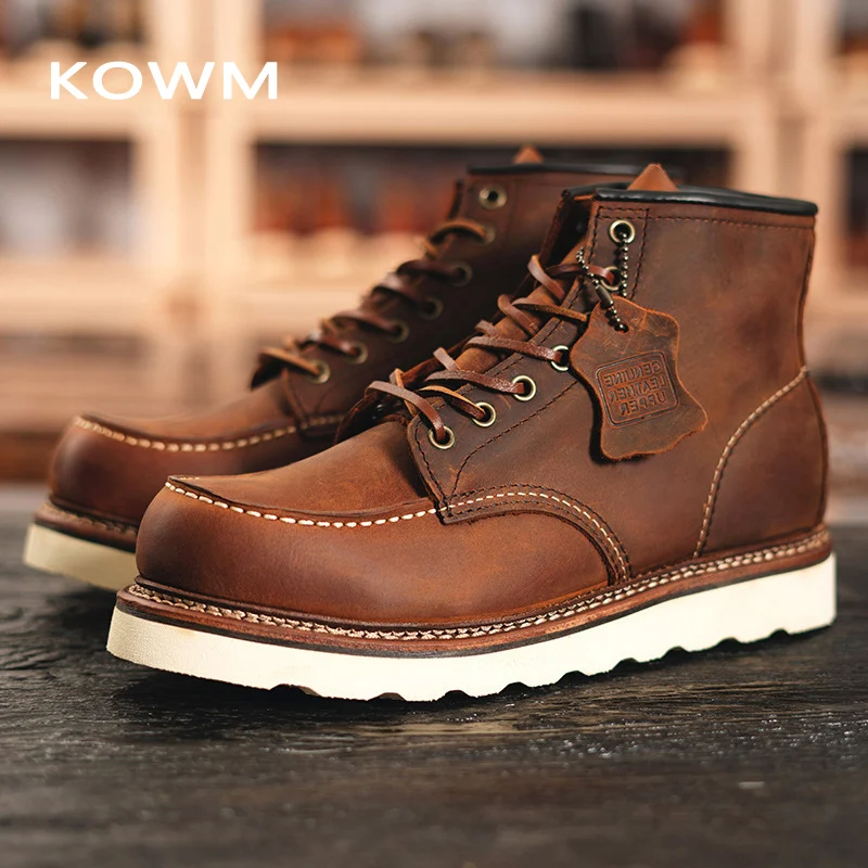KOWM Botas de caza tácticas piel – Impermeables para senderismo hombre