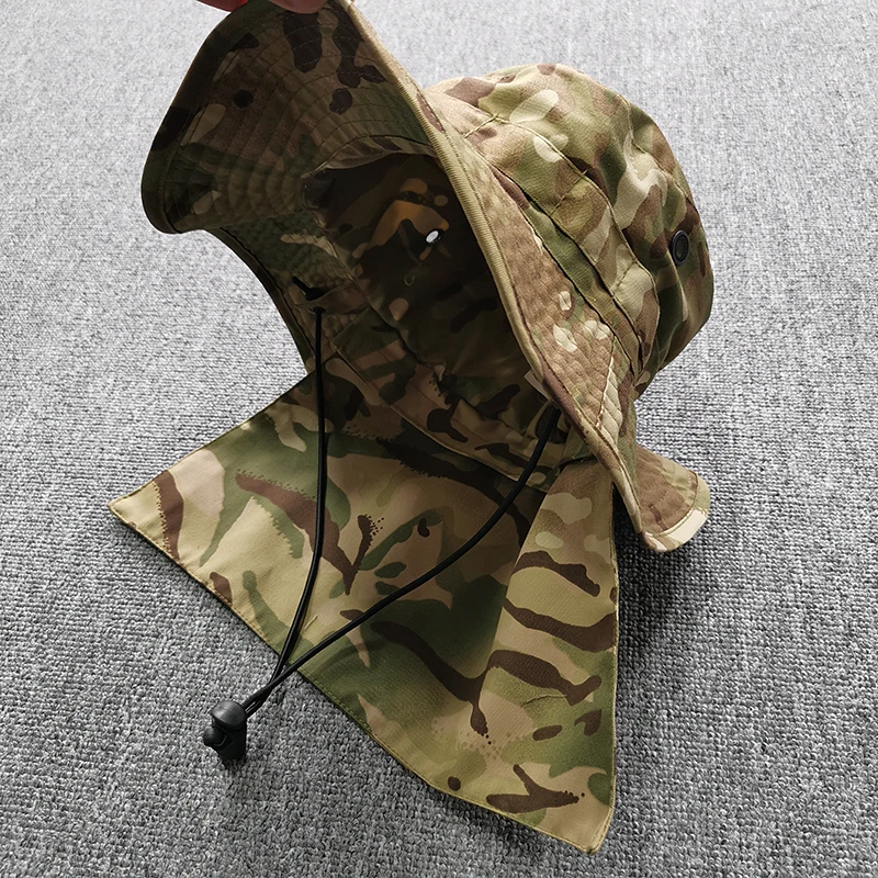 Sombrero Benny de camuflaje MTP para exteriores/sombrero parasol con cortina trasera, sombrero de pesca - imagen 5