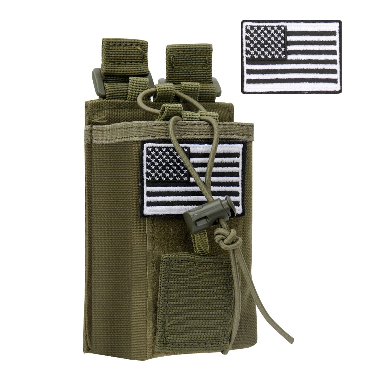 ABBREE-bolsa táctica para Walkie Talkie, bolsa Oxford Molle para Radio, soporte de bolsillo, portátil, para deportes de caza al aire libre, riñonera