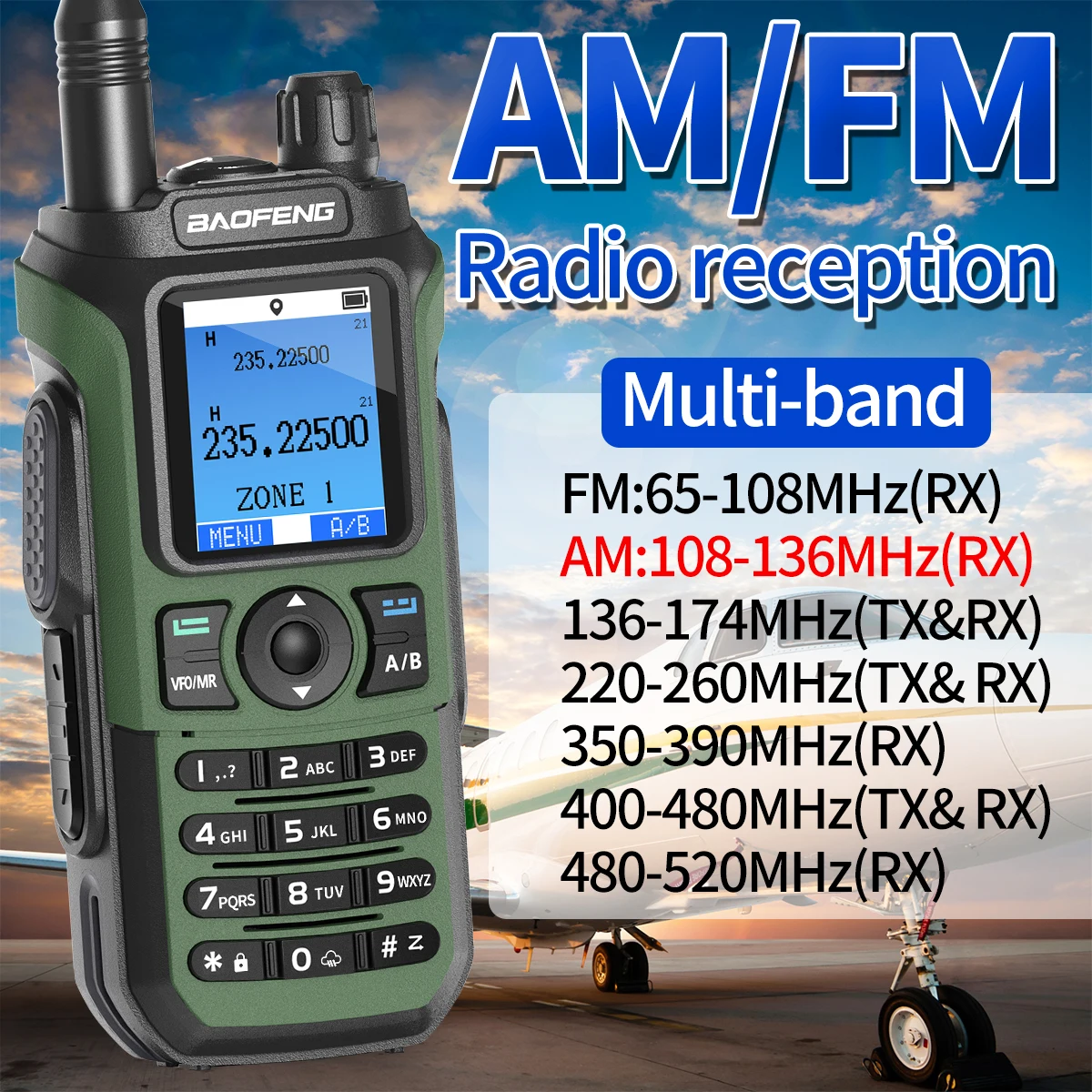 Baofeng UV-21 PRO Walkie Talkie GPS multibanda copia inalámbrica frecuencia tipo C actualización de largo alcance UV 17 PRO GPS Ham Radio bidireccional - imagen 4