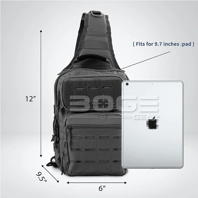 Bolso de hombro para exteriores, mochila EDC para caza, senderismo, Molle Assault Range, ajuste para almohadilla de 9,7" - imagen 3