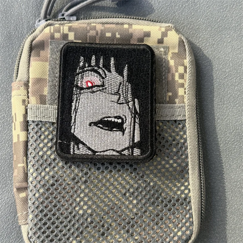 Parche táctico "ojo rojo", insignia bordada de moral militar, gancho y bucle, mochila, ropa, accesorios decorativos, pegatina, brazalete