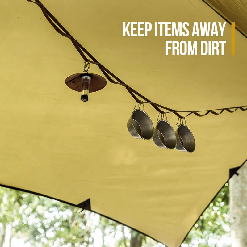 OneTigris cuerda para acampar al aire libre cordón colgante con bucles cosidos para acampar senderismo herramientas para mochilero artículos esenciales de viaje - imagen 5