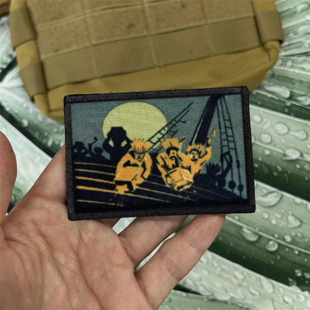 Parches tácticos de insignia de moral de fiesta de té, pegatinas impresas de gancho y bucle, mochila táctica del ejército - imagen 4