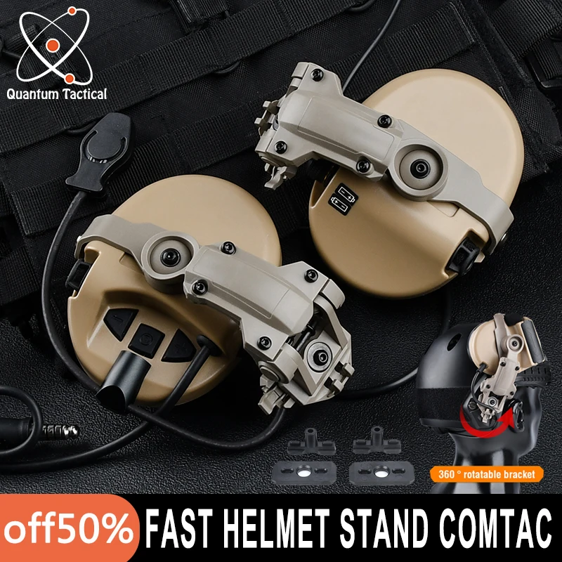 Soporte táctico para auriculares Sordin 2024, rotación rápida 360, soporte para auriculares C II III, accesorios para auriculares de tiro militar - imagen 2