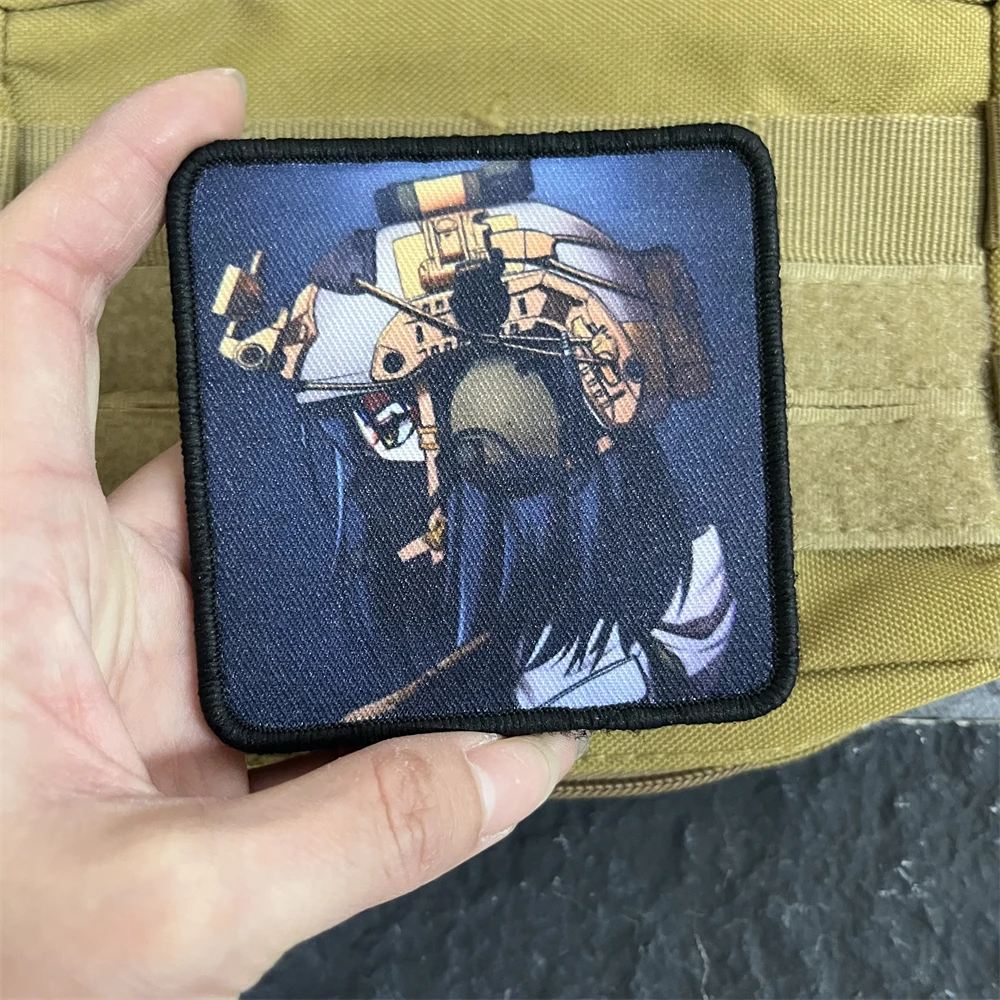 Parche táctico de Anime Super electromagnético para chica Yuban Meiqin, insignia de moralidad, pegatina de gancho y bucle para mochila personalizada - imagen 2