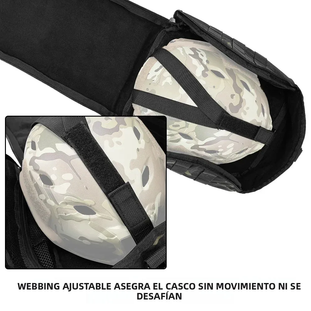 Bolsa táctica para casco, para deportes, caza, tiro, cascos de combate, almacenamiento Molle multiusos, bolsa de transporte - imagen 5
