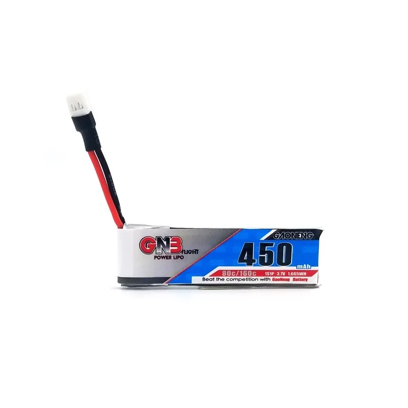 GNB Gaoneng-batería Lipo 1S 3,7 V 450mAh 80C/160C para cuadricóptero teledirigido, piezas de Dron de carreras FPV, 5 piezas - imagen 4