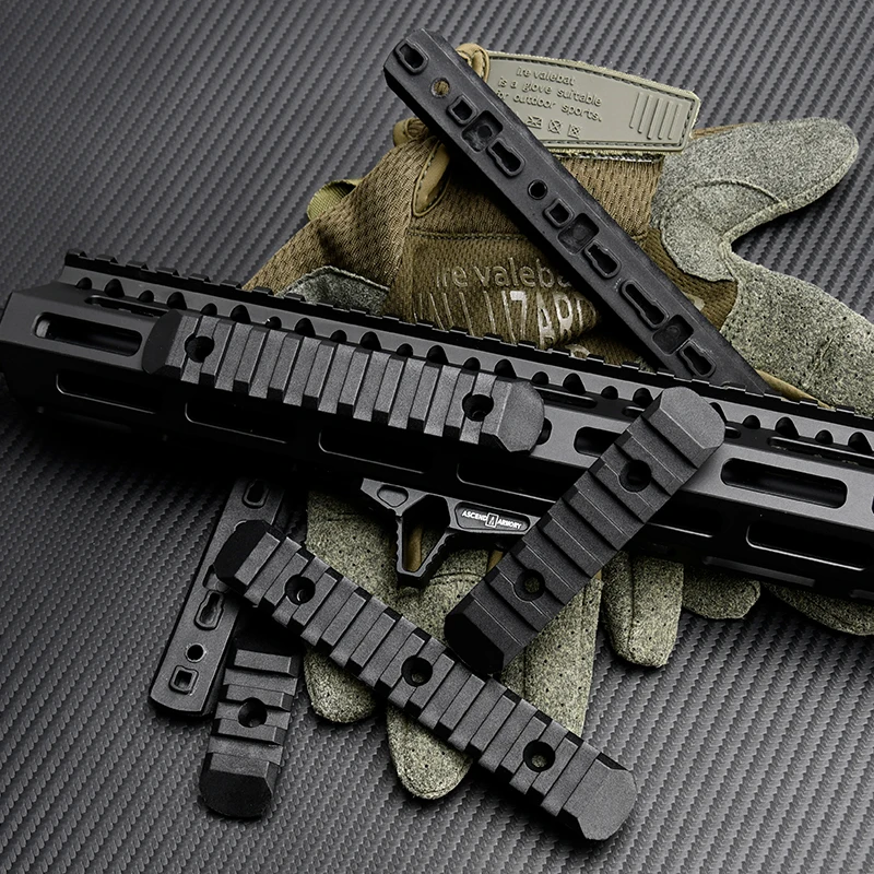 MLOK Panel de cubierta de riel de nailon para láser, linterna/accesorio para Rifle, montaje de riel Picatinny de 20mm, Kit de caza táctico, montaje m-lok - imagen 3