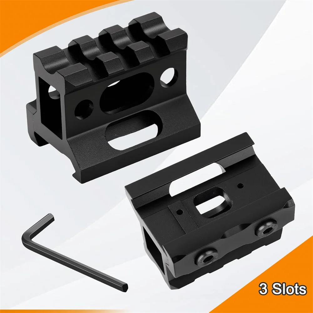 Soporte elevador Picatinny de 3 ranuras, soporte de Base elevador de alcance, soporte adaptador de 20mm, montaje de perfil alto de 1 "para accesorio de pistola de riel Picatinny - imagen 5