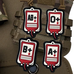 Parche táctico grupo sanguíneo – Insignia velcro uniforme