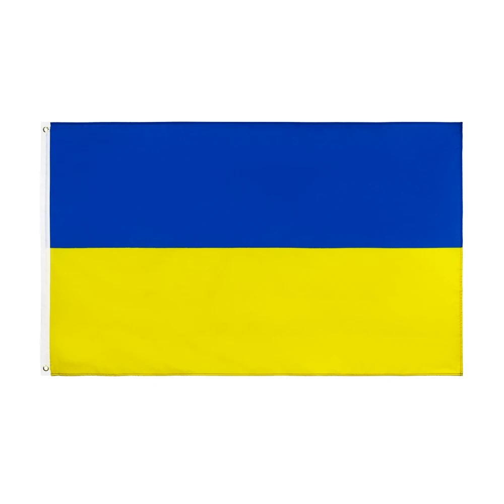 Bandera de Ucrania Ua Ukr amarilla azul de 90x150 cm para decoración