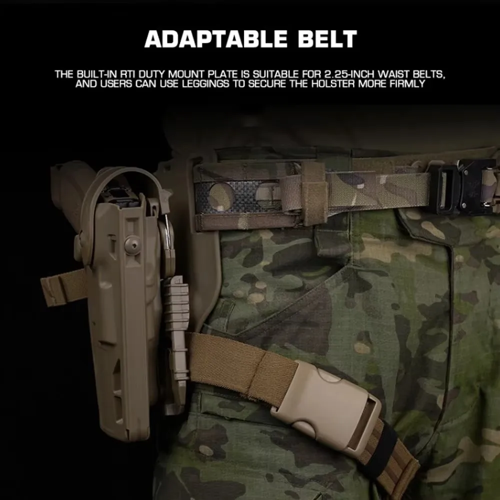 Funda de pistola táctica para P320 M17/M18, funda de caza de liberación rápida QLS, funda Airsoft para Paintball, cinturón de adaptación - imagen 4