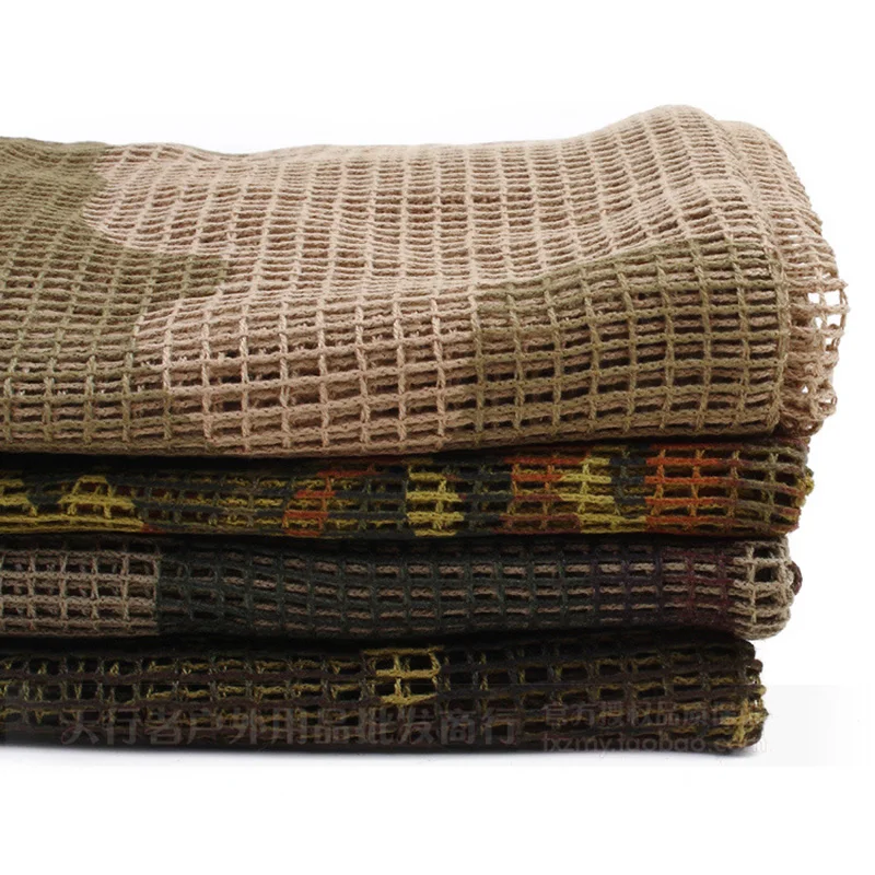 Red de camuflaje, bufanda de camuflaje de red de malla táctica para juegos de guerra, deportes, caza, tiro, fotografía salvaje, bufandas de malla de camuflaje de francotirador - imagen 3