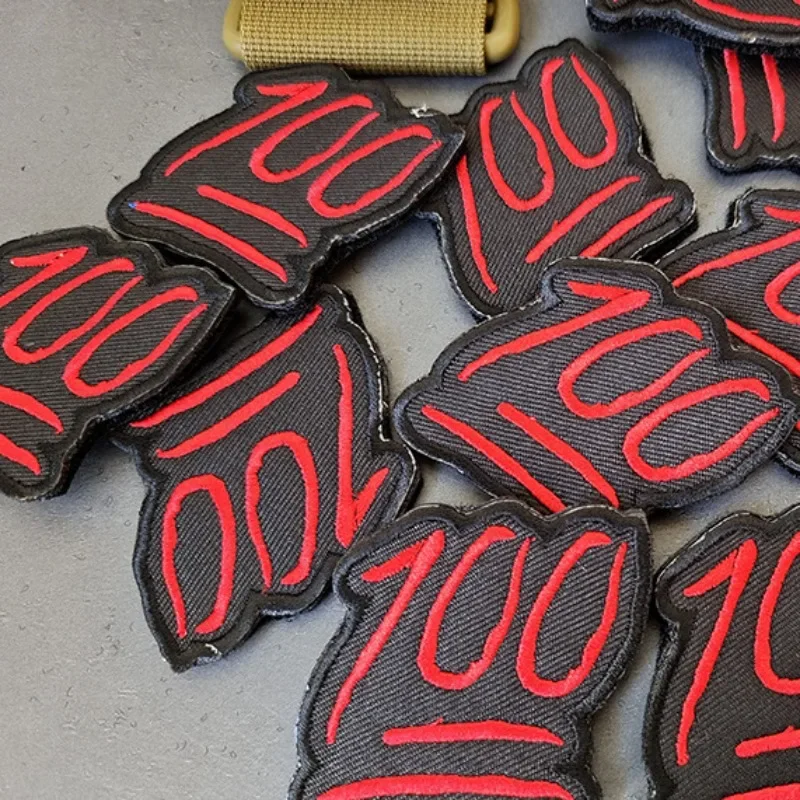 Parches bordados de gancho y bucle para ropa, insignia militar, emblema táctico, brazalete bordado, 100 puntos - imagen 5