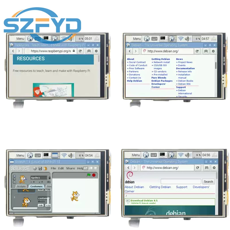 Módulo de pantalla Raspberry Pi de 3,5 pulgadas Pantalla táctil de 3,5 pulgadas Pantalla táctil TFT de 320 × 480 con lápiz táctil para Raspberry Pi A, - imagen 5